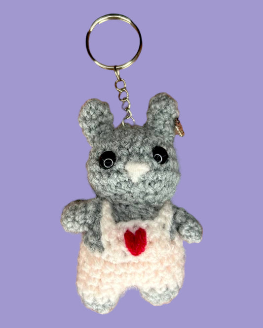 Crochet couple keychain bunnies